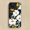 Luxury Floral Flower Silicone Phone Case For iPhone 16 15 14 Plus 13 Pro Max 12 11 X XS XR 7 8 16 Plus SE Shockproof Soft Cover