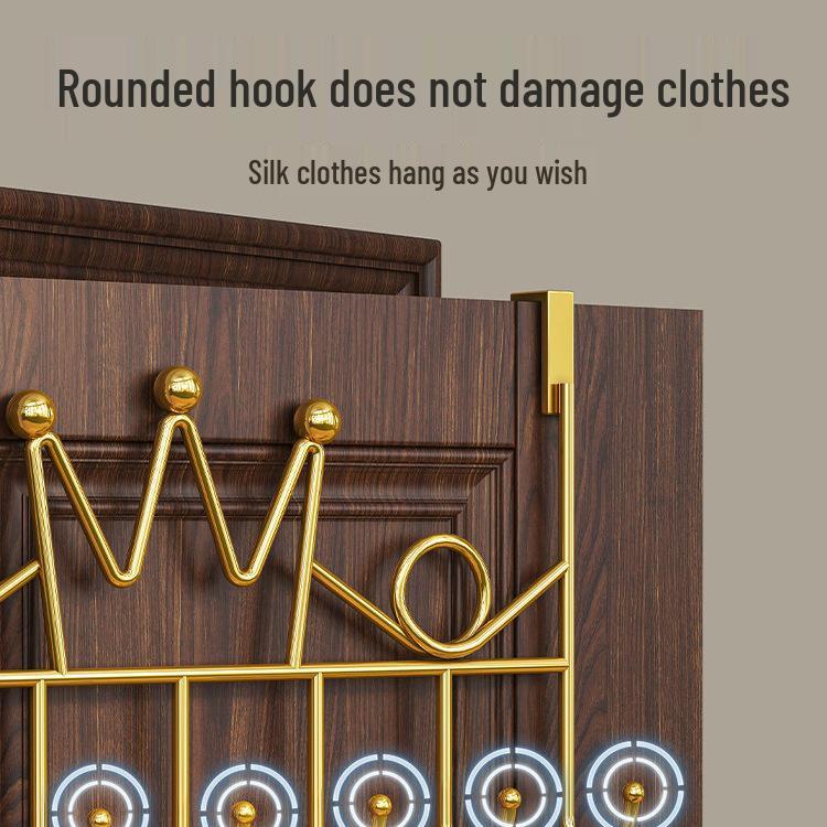 Door-Mounted Hook & Storage Rack for Clothes, Coats, and More