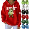 Women's Loose Comfortable Casual And Fashionable Round Neck Pattern Long-Sleeve Hooded Sweatshirt