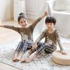 Children's thermal underwear, multi-color cartoon printing, cotton material, two-piece set of boys and girls pajamas in autumn and winter