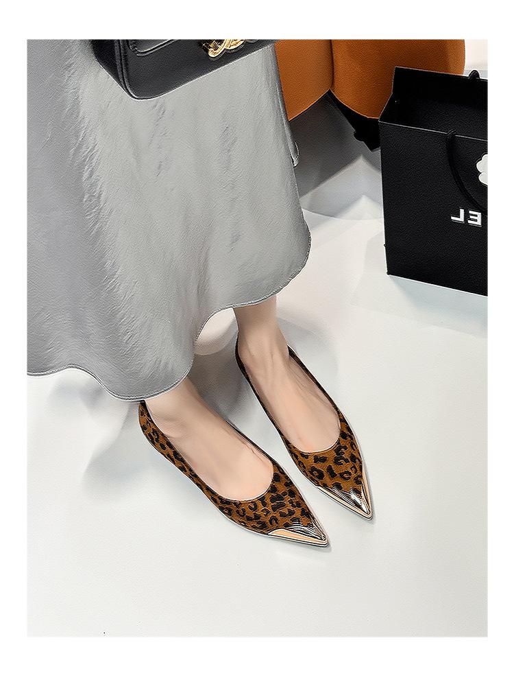 Женские европейско-американские модные слипоны с острым носком и низким вырезом на скрытом каблуке