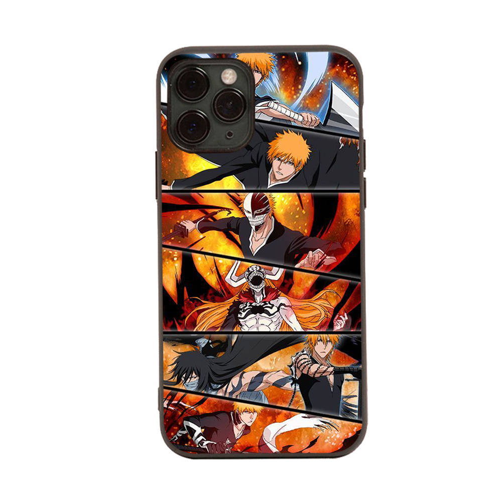 Чехол для iPhone 16 15 Plus 14 13 12 11 Pro 8 7 6S 6 SE 5S X XR XS Max Realme C30 C33 C31 9I Black Sofe Cover WI56 Anime Bleach