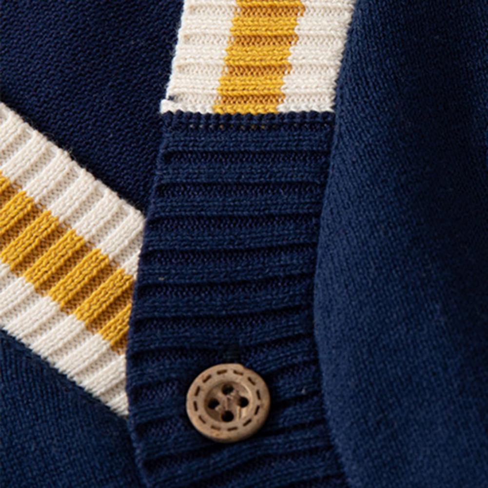 Детский вязаный свитер в стиле академии, кардиган на пуговицах