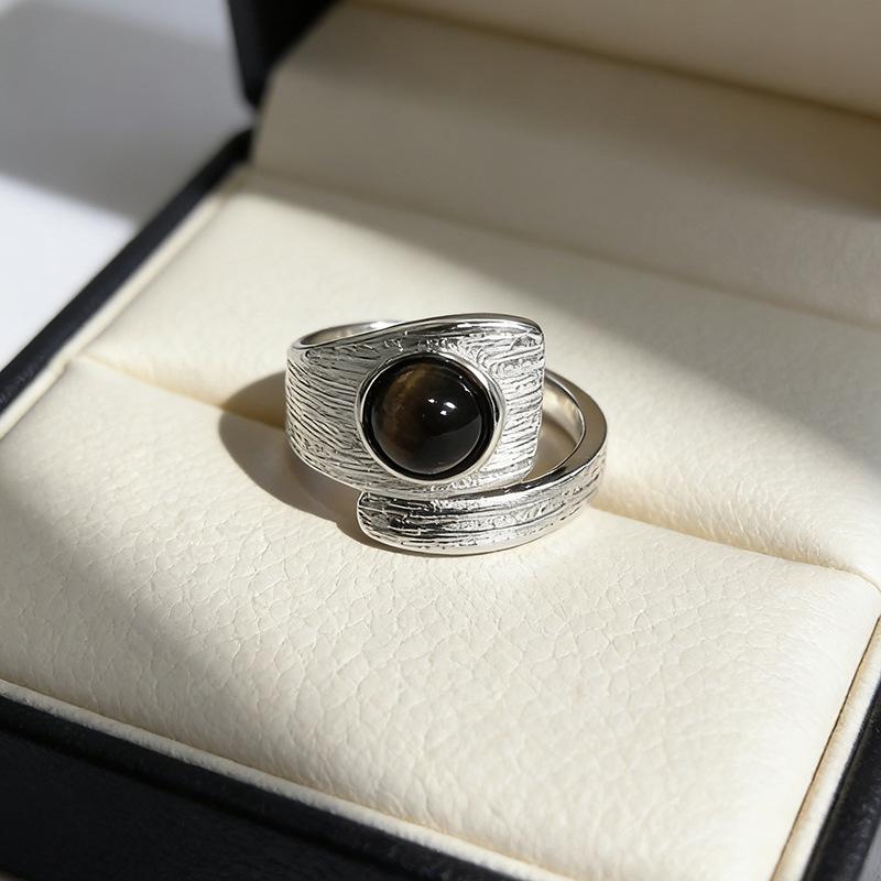 1pcs Fashion Couple Minimalist Handmade Simple Big Stone Rings For Women Fine Jewelry Gift Prevent Allergy