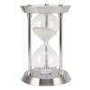 Metal Hourglass Sand Timer Decorative Vintage High Glossy Sand Replaceable Sandglass Clock Silver M