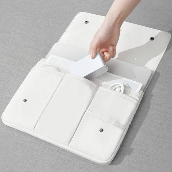 Сумка для ноутбука MacBook, нейлоновая, с двумя кнопками, ежедневная, белая