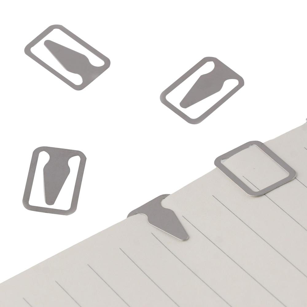 50 Металлических закладок для страниц книги Серебристая закладка-клип Легко использовать и снимать Закладки для линий книги Чтение