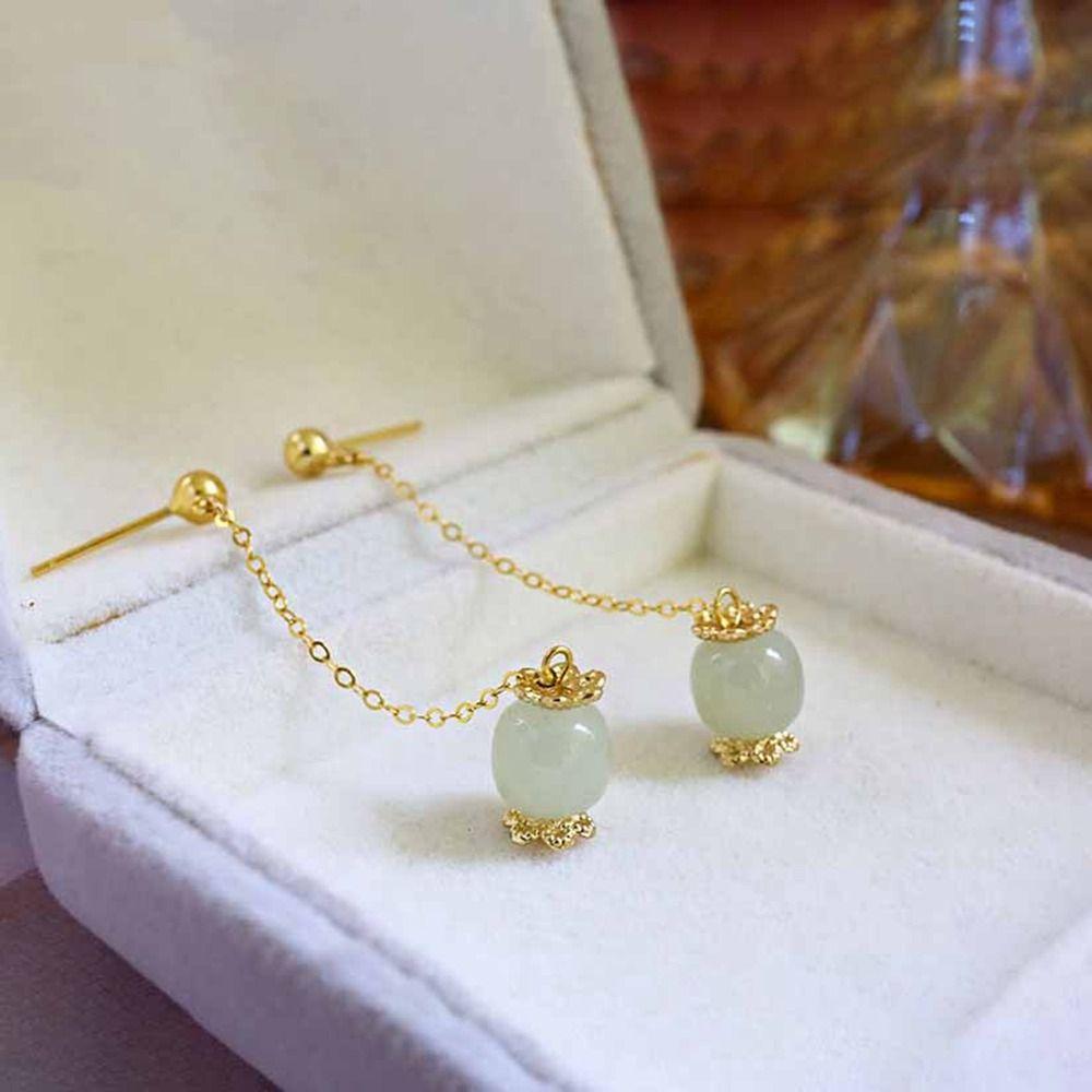 Jewelry Gold Dangle Earrings Chinese Style Jewelry Imitation Earrings Female Earrings