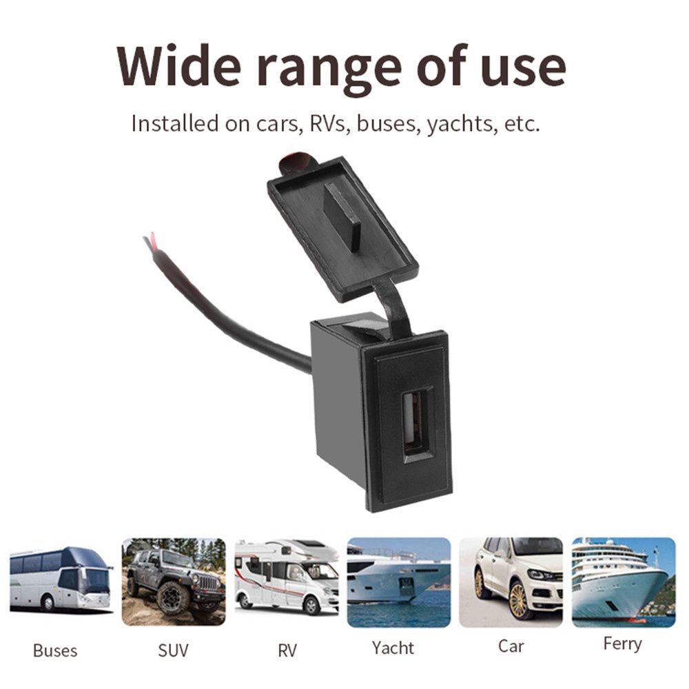 Universal Usb 2.4A 12v Car Charger Socket Car Charger Phone Charger Power Adapter