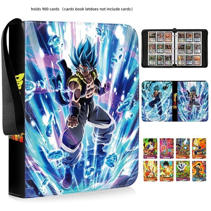 400/900pcs Freeza Card Zipper Binder Book Folder Anime Son Goku Vegeta PU Zipper Cards Collection Album Toy Gift