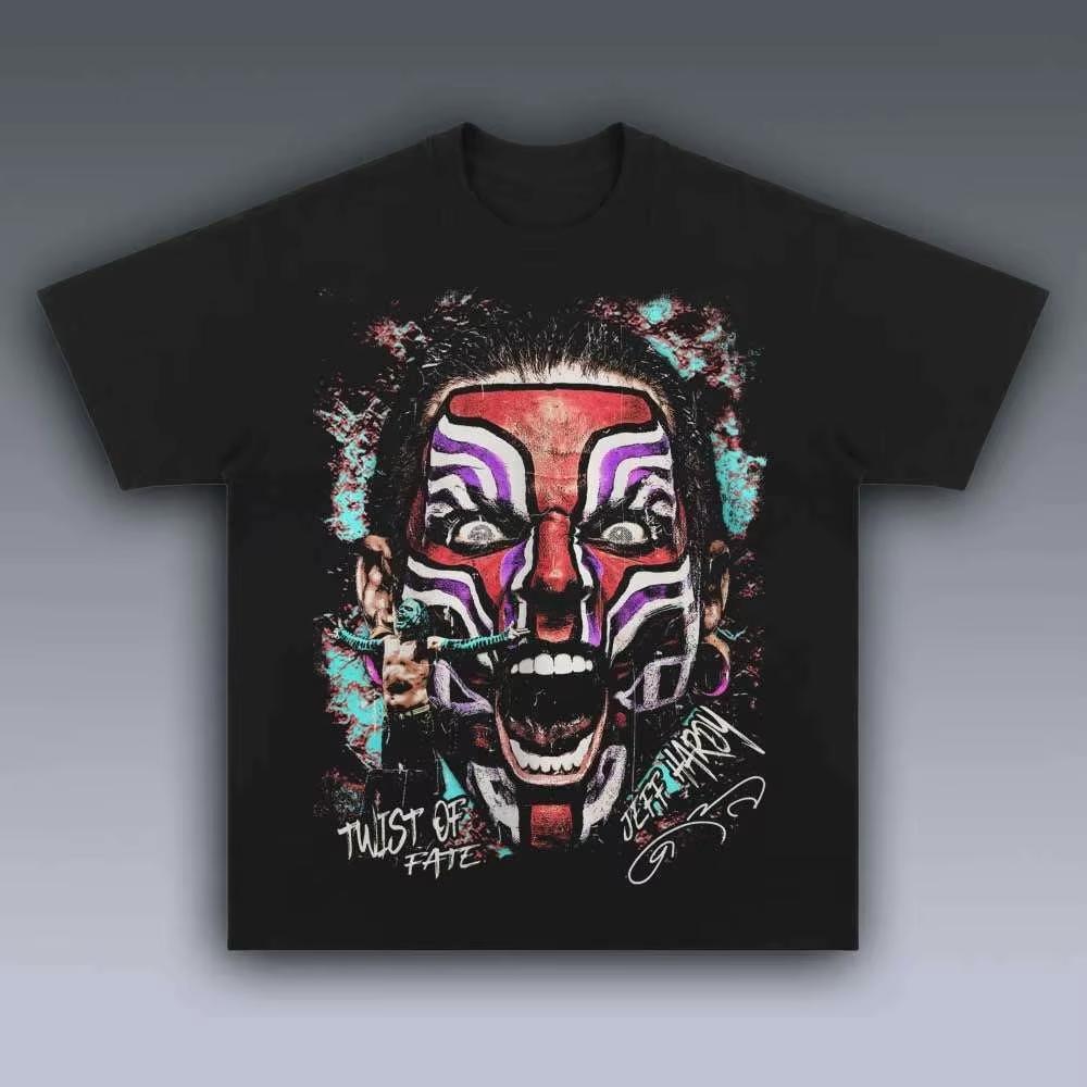 Jeff Hardy The Enigma Wrestling Graphic T-Shirt Men Women Retro Hardy Boyz Fan Casual Streetwear Short Sleeve Tee