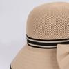 Weave Bow Fisherman Hat Large Bow Sunscreen Bucket Hat Elegant Women Sun Hat  Riding
