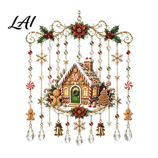Light Catching Ornaments for Fireplace Christmas Wind Chime Acrylic Sun Catcher Outdoor Garden Patio Elegant Decorations Festivals Decor Hanging