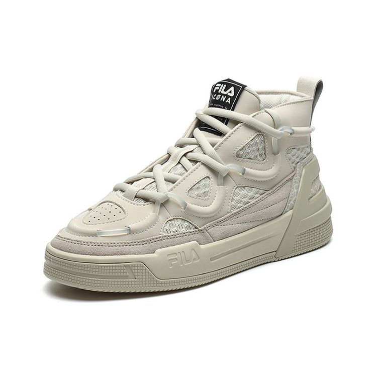 Fila Кеды мужские баскетбольные ретро Heritage Series из сетки и кожи, с круглым носком, средней высоты, цвет «пепельно-серый», F12M141201FLF