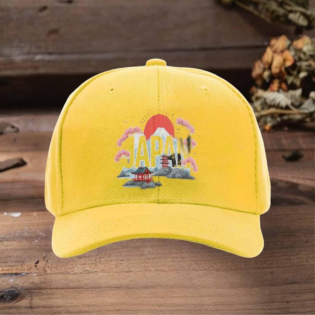 Japan Mount Fuji Cherry Blossom Temple Baseball Cap Adjustable Lightweight Breathable Sun Hat For Travel Outdoor Beach Casual