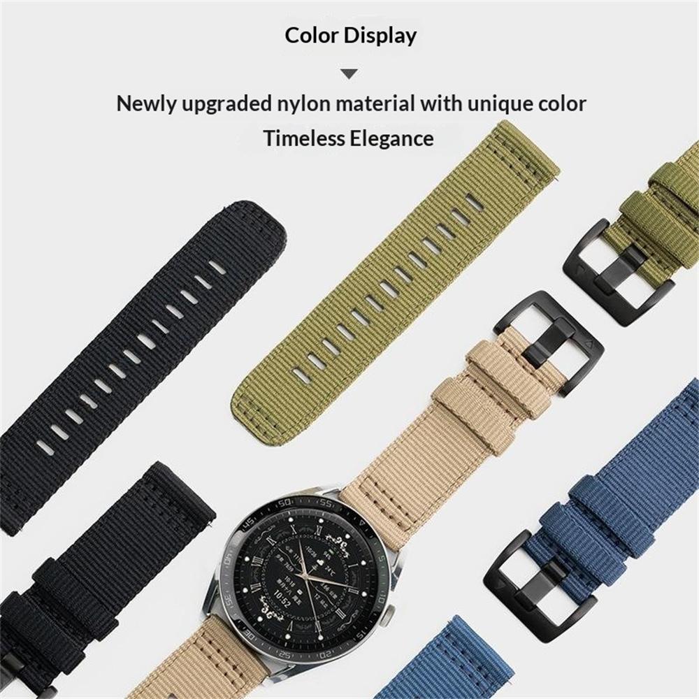 20 мм плетеный нейлоновый ремешок для часов Huawei Watch GT 3 Pro 43 мм с пряжкой-пином