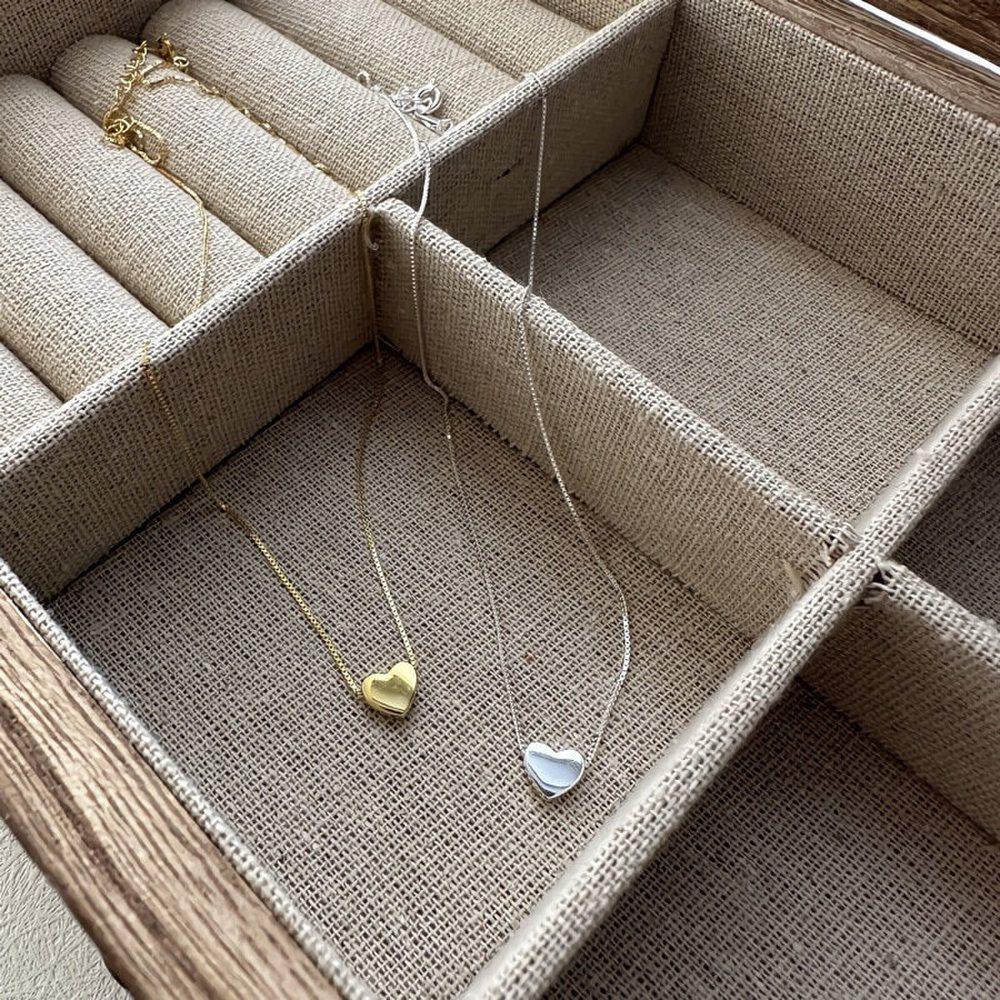 Women's Silver 925 Basic Heart Chain Necklace