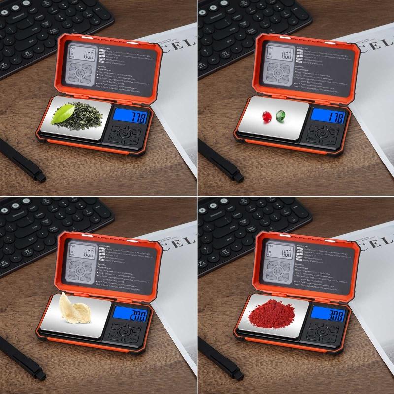 Digital Pocket Scale 100/200/300/500/1000g Jewelry Gram Scale 7 Units Conversion Calibration Weight Electronic Scale
