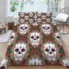 Bedding Set 3D Skull Printing Bedding Set Bedclothes Bed Three Piece Comfortable Pillowcase Polyester Quilt Cover