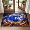 Chelsea FC Design Crystal Velvet Rug Soft Decorative Mat for Bedroom Entrance