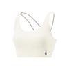 Fitness Series Casual Simple Solid Color Breathable Sports Bra Women Underwear Off-White AUBV016-6