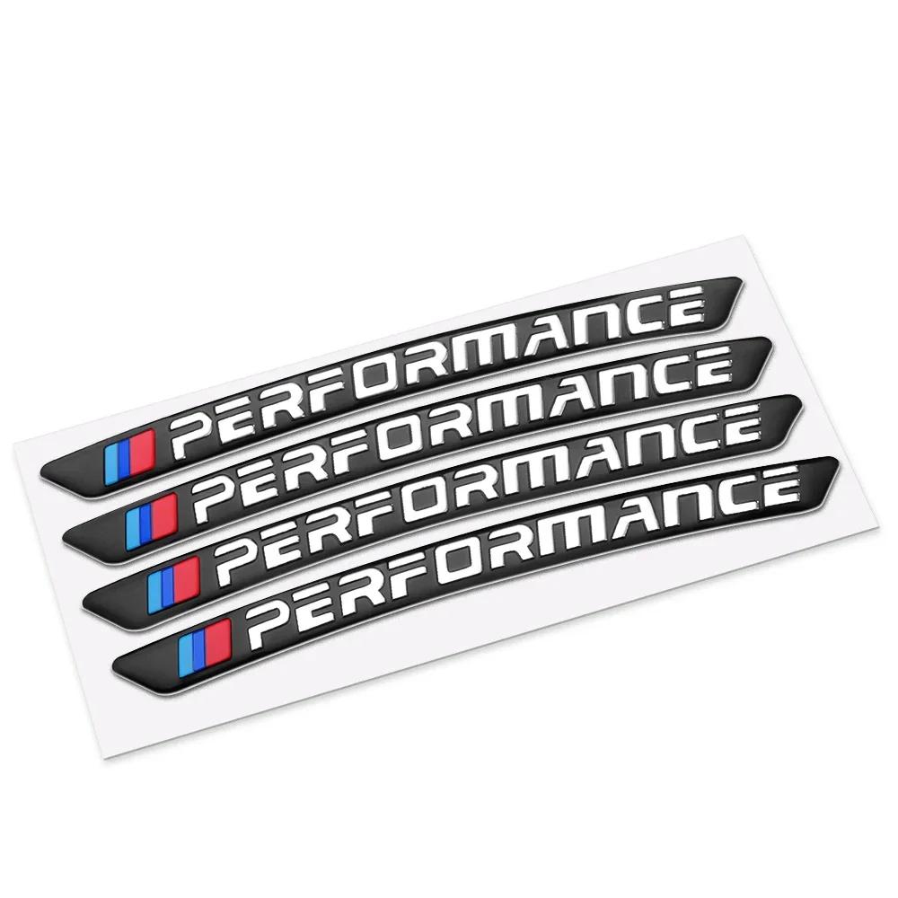 4Pcs Aluminum Car Wheel Rims Stickers Badge Auto Decoration For Bmw Performance E46 E90 E60 F10 F30 E39 E36 F20 E87 G30 E92 E91