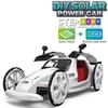 Model Toy Assembled Solar Powered Sports Car Plastic Power Drive Racing Car  Decoration Accessories