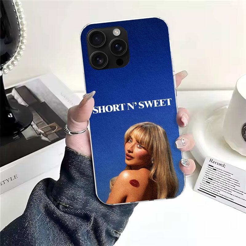 CR66 S-Sabrina C-Carpenter Мягкий чехол для телефона для IPhone 11 17 Air 16E 16 Pro Max 15 + 14 Plus 13 Mini 12 Apple 7 SE 8 Fundas Coque