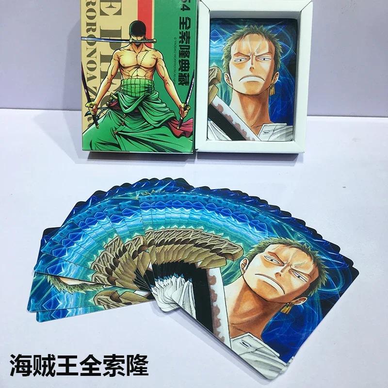 НОВЫЙ One Piece Горячий Японский Аниме Реквизит Monkey D Luffy Roronoa Zoro Tony Chopper Узор Joba Бумажные покерные Модели игрушки Подарок покер