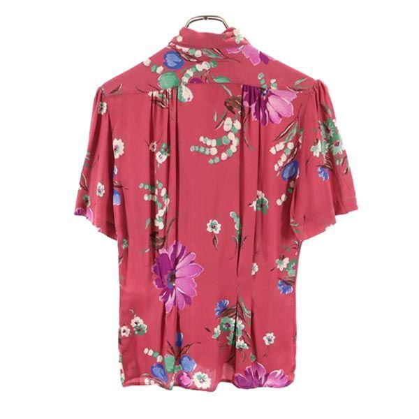 Ralph Lauren Цветочная рубашка с коротким рукавом, открытым воротником, 4 розовых, женская, б/у