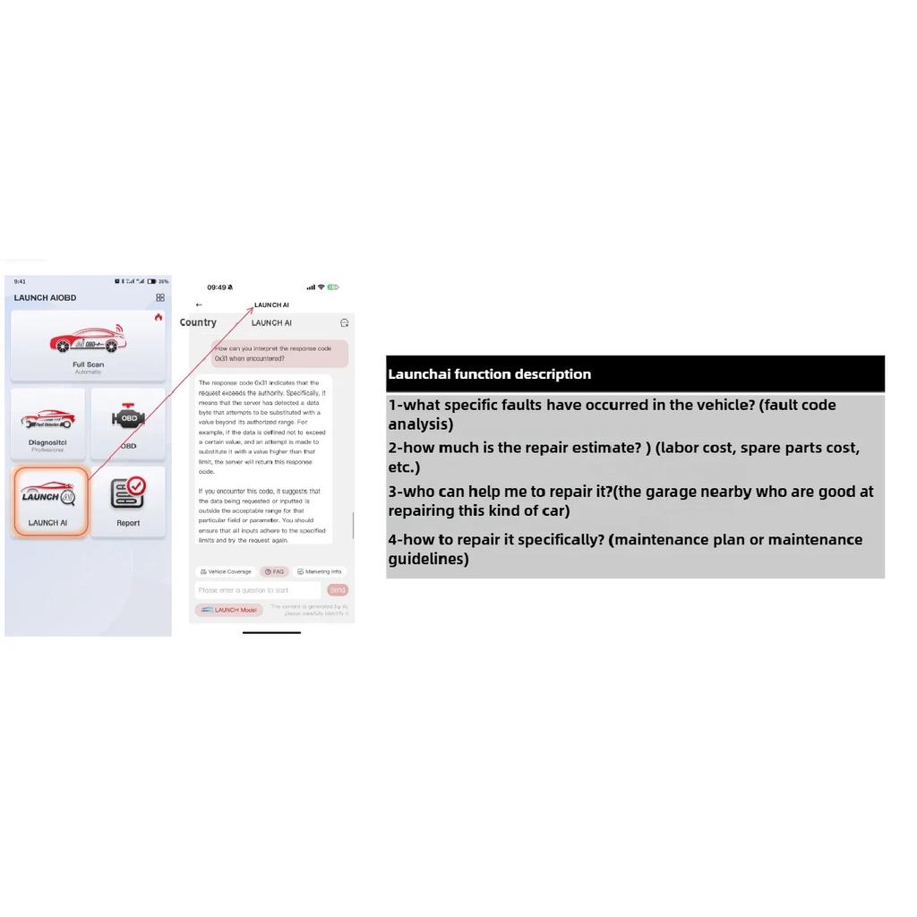 LAUNCH AIOBD Bluetooth-коннектор OBD2-сканер Полные OBD-функции Бесплатно на всю жизнь Для системы Android для iOS Автомобильные диагностические инструменты