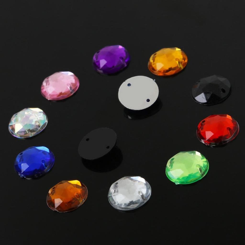 8/10/12mm Sewing Flatback Rhinestones Round Acrylic Beads Sew On Strass Crystal Stones For DIY Craft Scrapbook Decoration
