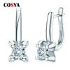 COSYA Ювелирные изделия из стерлингового серебра 925 пробы 0,5 карата 5 мм D VVS1 Роскошные современные бриллианты с GRA Муассанитом Женские серьги-капли Свадебная вечеринка