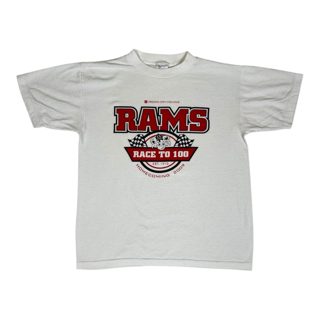 Vintage Fresno City College Rams T-Shirt Size M USA Made Single Stitch Y2K 90s