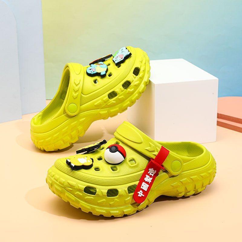 Adorable Pikachu Kids Clogs Breathable Slip Resistant And Comfortable Summer Sandals
