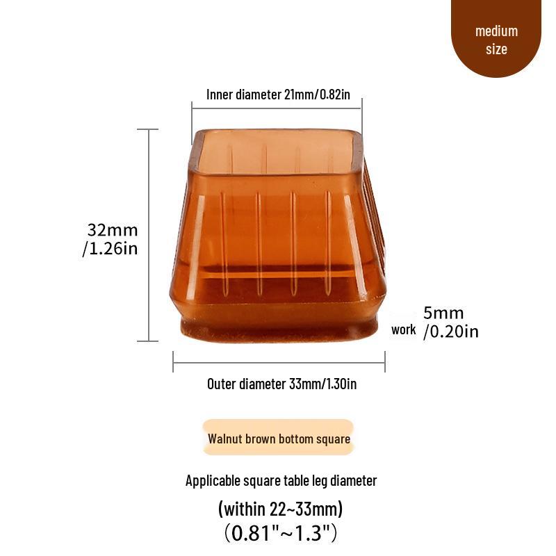 Силиконовые накладки на ножки стульев с фетровыми накладками - Защита мебели и снижение шума