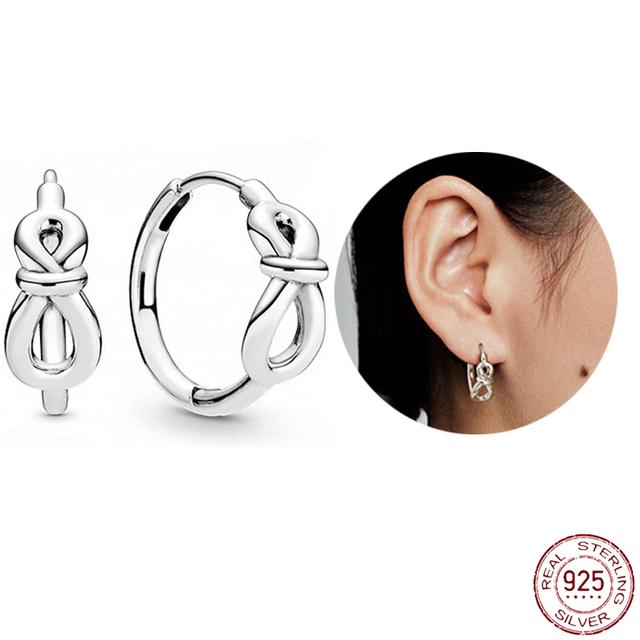 Серьги из стерлингового серебра 925 пробы, настоящее большое сердце, циркон, круглые серьги-кольца для женщин, модные серебряные серьги, ювелирные изделия, подарок