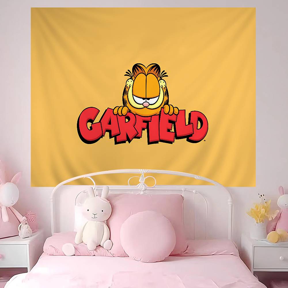 Cartoon Cute Cat GGarfield Colorful Tapestry Wall Hanging Bohemian Wall Tapestries Mandala Wall Hanging Sheets