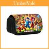 Сумка-пенал на два отделения для хранения канцелярских принадлежностей со принтом персонажей игры Roblox для учеников средней школы