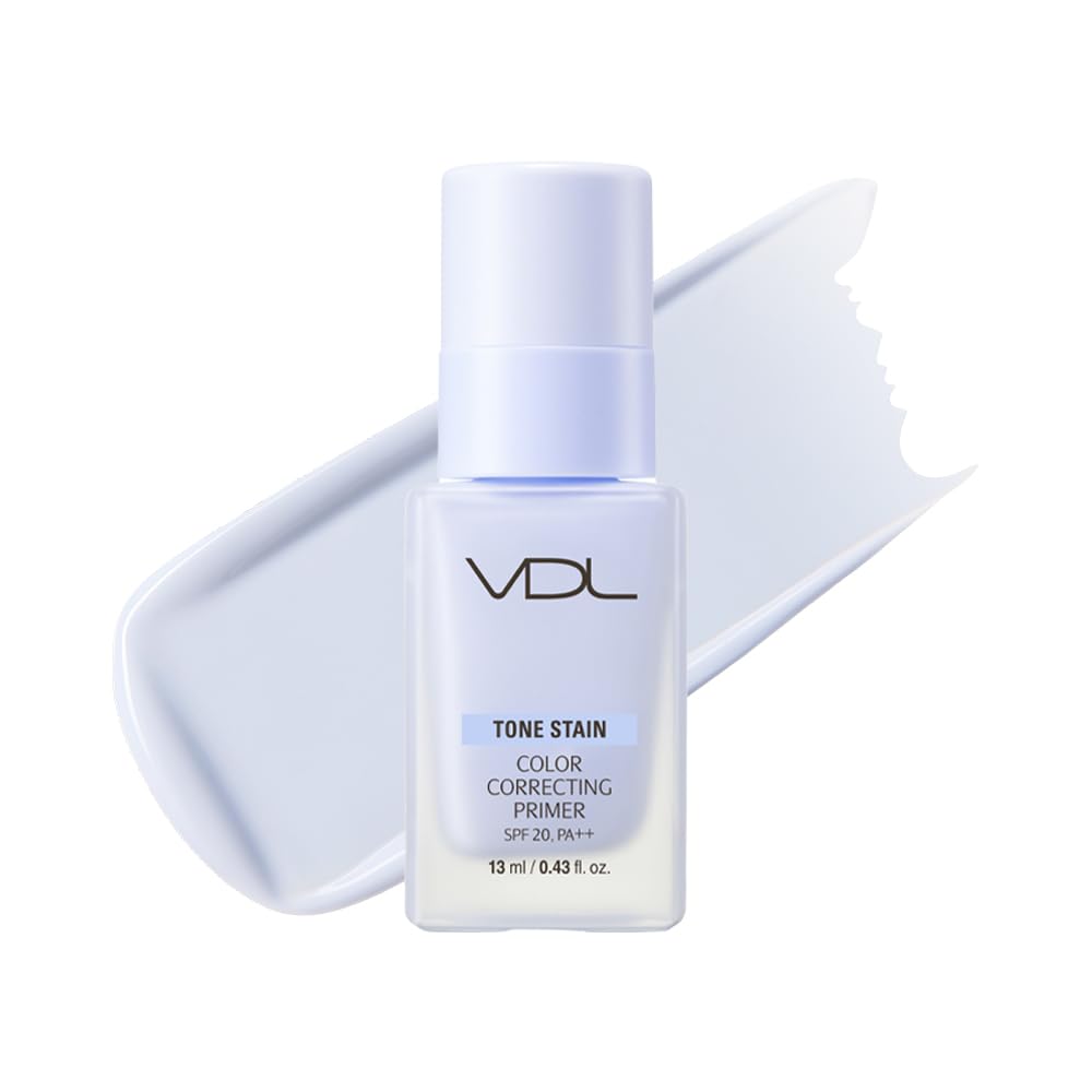 VDL Tone Stain Color Correcting Primer 03 Бледно-голубой SPF20 PA++ База под макияж, Коррекция желтого тона, Прозрачность, Выравнивание тона, Маскировка тусклости, Корейский