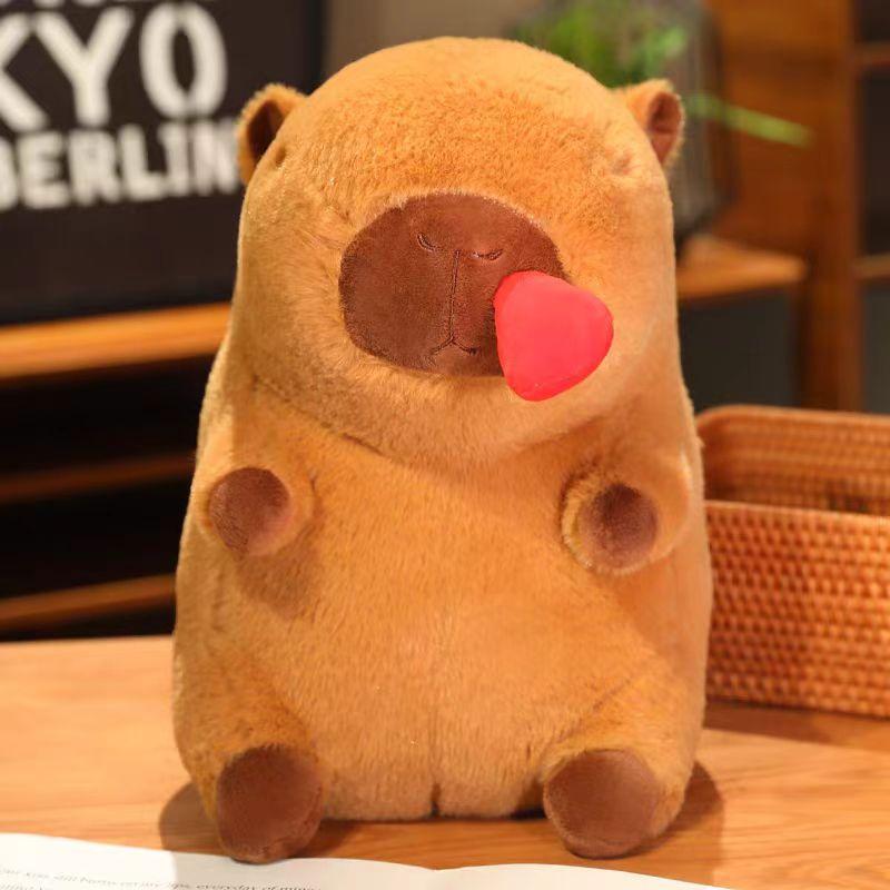 Мягкая плюшевая игрушка капибара, мягкая игрушка для снятия тревожности, имитация животных, подушка для домашнего декора, пушистая плюшевая кукла, рождественский подарок, детские игрушки
