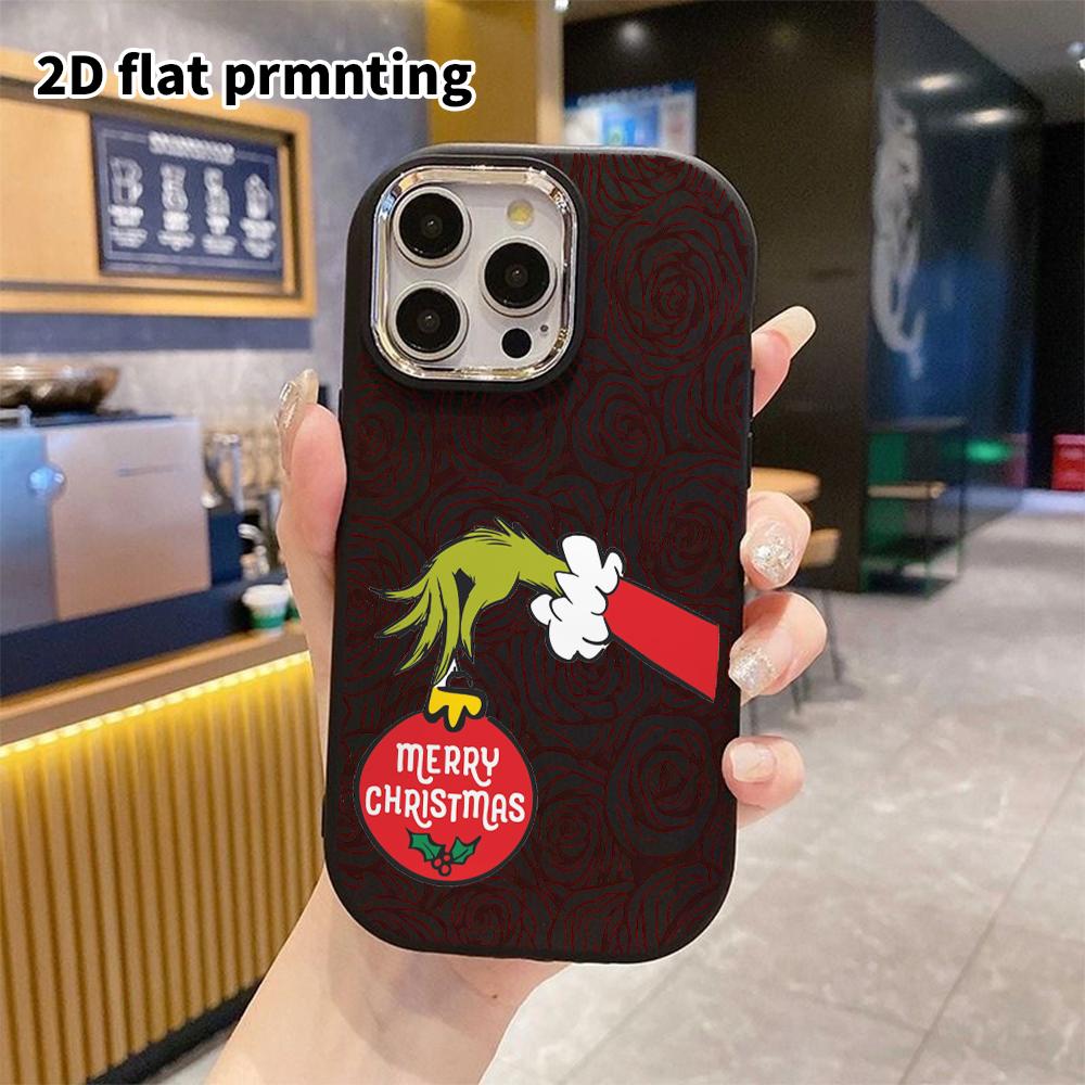 Чехол для телефона: Плоский 2D дизайн, подходящий для защитного чехла iPhone 18 17 16 15 14 13 Pro, парный стиль, зеленая лапка, подарок на Рождество и Хэллоуин