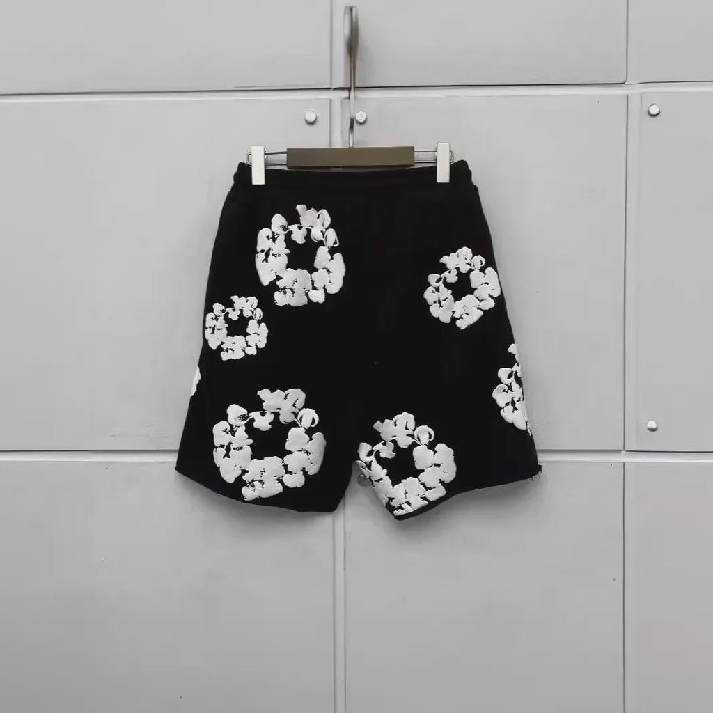 Мужские модные свободные джинсовые шорты в европейском и американском стиле хип-хоп 