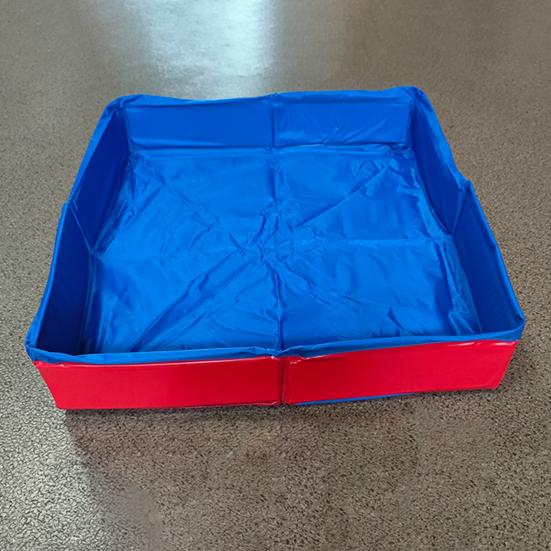 Складная песочница из ПВХ, квадратный бассейн для игр с песком для детей, портативная пляжная игрушка, ванна для домашних животных, усиленное основание, многоразовый набор для игр с песком