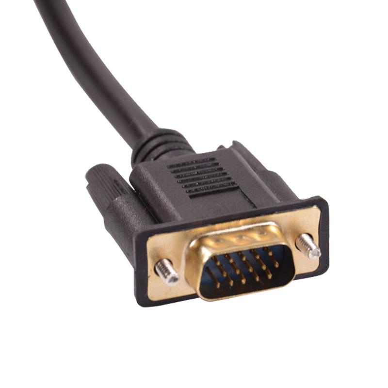1.5M VGA to 3RCA Cable Gold Plated AV Converter Cord with Magnetic Circle for TV Computer PC Tablet Extend Video Audio Adapter
