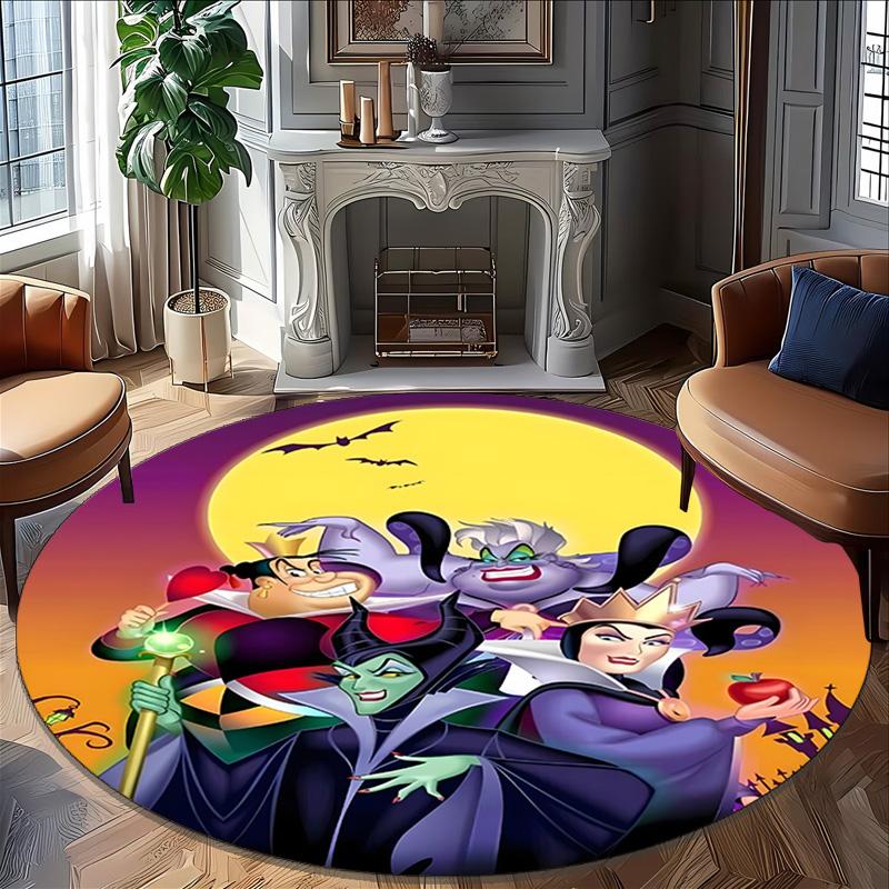 1pc Villains Carpet, Round Rug, Comfortable, Suitable for Entryways, Living Rooms, Office, And Bedrooms, Christmas Decoration