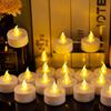 24Pcs/Set Flameless LED Candle Creative Wishing Led Tea Light Warm White Flameless Candle Halloween Christmas Decor Candle Light