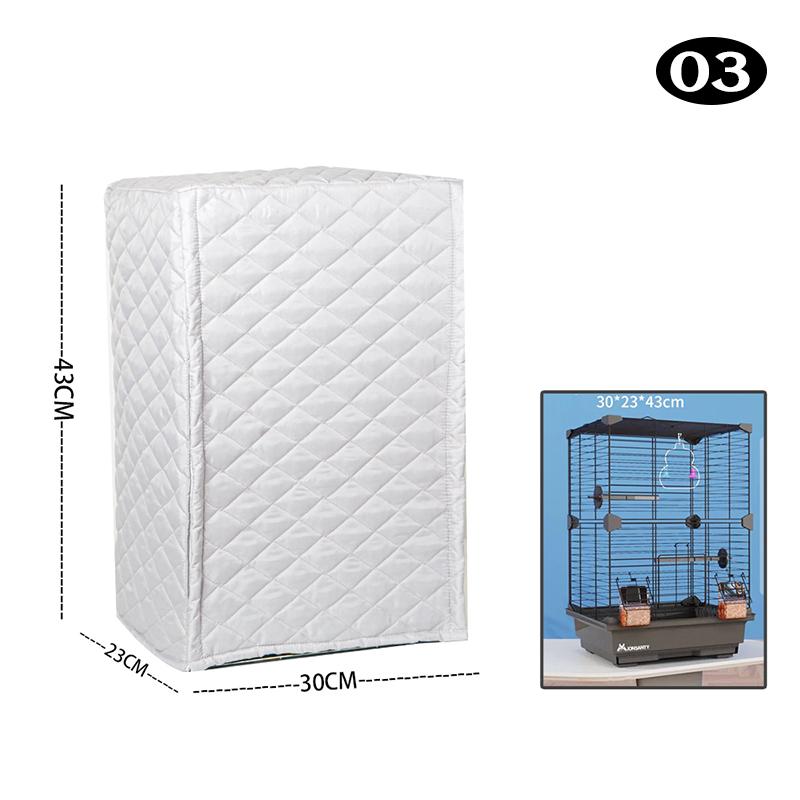 Зимний теплый чехол для клетки для птиц, хлопковый стеганый чехол для клетки, навес, защита от дождя, аксессуары для клетки для попугаев
