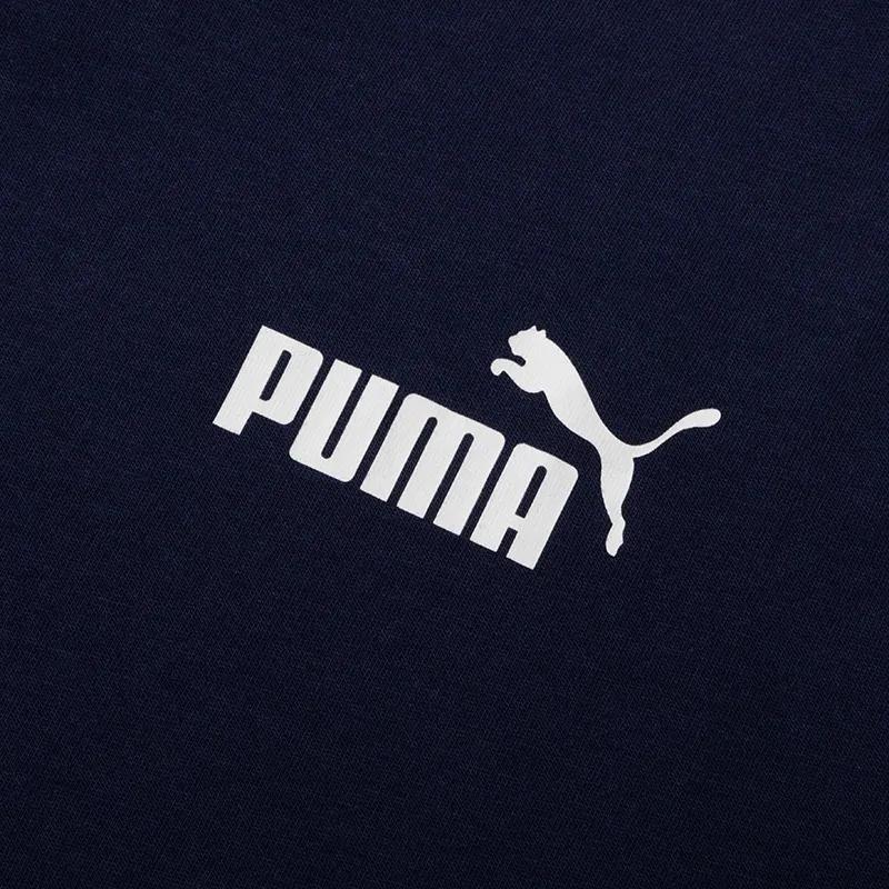 PUMA T Shirts Men's Navy Blue V Neck Moderate Straight Fit (Unisex) T-Shirts 630562 06