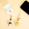 2Pcs Keychain Pendant Animal-themed Design Lightweight Miniature Key Holder Emotional Healing Keychain Multi-Use Bag Phone Charm